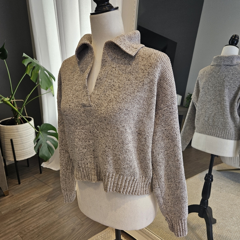 A&F polo knit sweater